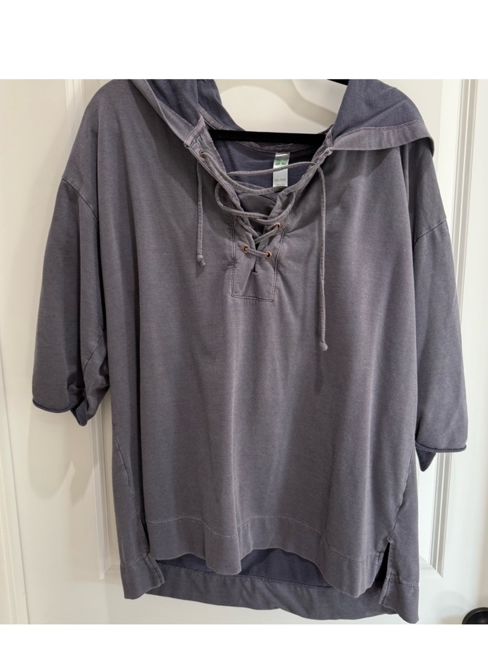 GreenTea Gray Crewneck Tee with Green Logo